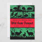 Duits Stijl middeleeuwse feast Wild Game Dinner Kaart (Voorkant)