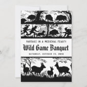 Duits Stijl middeleeuwse feast Wild Game Dinner Kaart (Voorkant)