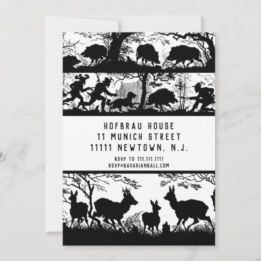 Duits Stijl middeleeuwse feast Wild Game Dinner Kaart (Achterkant)