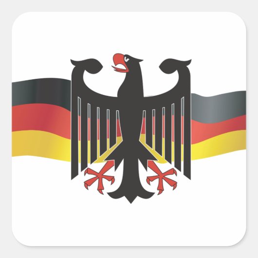 Duits symbool vierkante sticker (Voorkant)