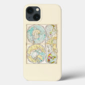 Duits-Taal Polar Map Hoesje-Mate iPhone Case (Achterkant)