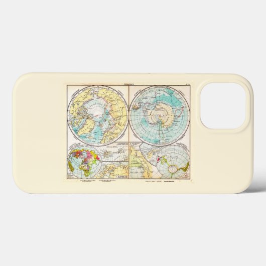 Duits-Taal Polar Map Hoesje-Mate iPhone Case (Achterkant (horizontaal))