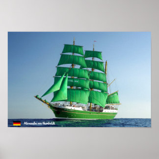Duits Tall Ship Alexandre von Humboldt Poster