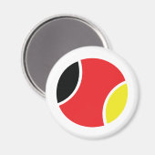 Duits tennisbal icoon magneet (Voorkant / Achterkant)