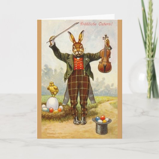 Duits violist Easter Wenskaart Feestdagen Kaart (Voorkant)