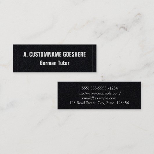 Duits Visitekaartje met lage sleutel (Voorkant / Achterkant)