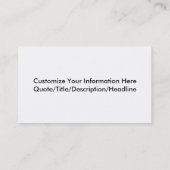 Duits Visitekaartje Shepherd (Achterkant)