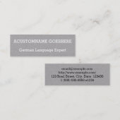 Duits Visitekaartje van taaldeskundigen (Voorkant / Achterkant)