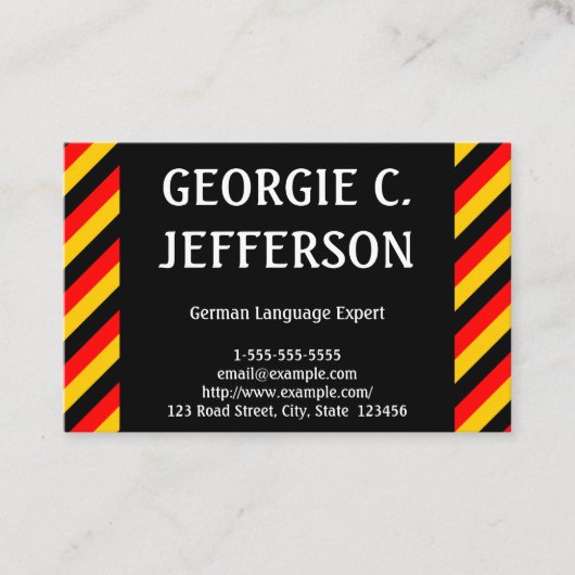 Duits Visitekaartje van taaldeskundigen (Voorkant)