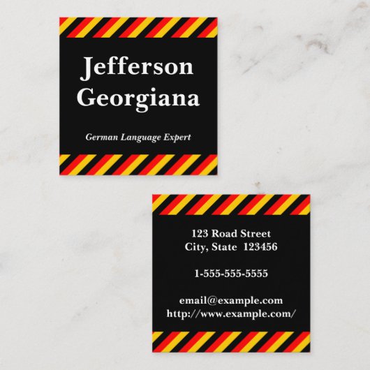 Duits Visitekaartje van taaldeskundigen (Voorkant / Achterkant)