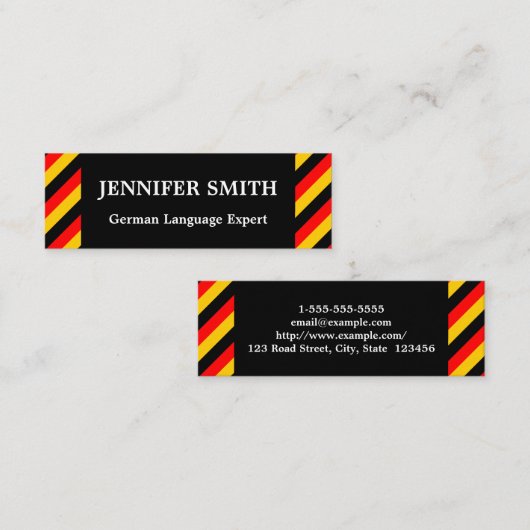 Duits Visitekaartje van taaldeskundigen (Voorkant / Achterkant)