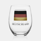 Duits vlaggendouane stemless wijnglas Wijnglas Zonder Voet (Voorkant)