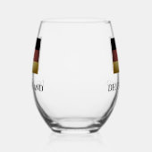 Duits vlaggendouane stemless wijnglas Zonder Voet (Links)