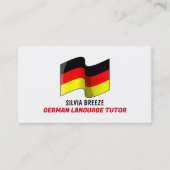 Duits vlaggenontwerp, Duitse taaltrouwerij, leraar Visitekaartje (Voorkant)