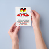 Duits vlagontwerp, Duitse taalcursus Advert. Flyer (Hand)