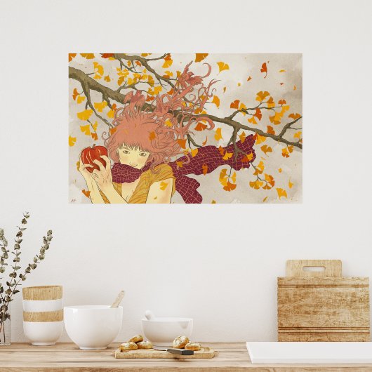 Duits voor het najaar poster (Keuken)