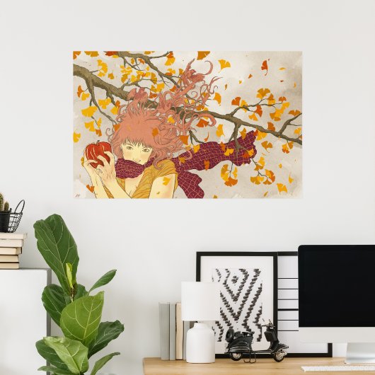 Duits voor het najaar poster (Thuiskantoor)