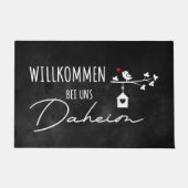 Duits Welkom Huis Zwart Waterverf Deurmat (Voorkant)