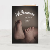 Duits welkom op het Wereld Wenskaart Kaart (Voorkant)