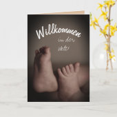 Duits welkom op het Wereld Wenskaart Kaart (Gele Bloem)