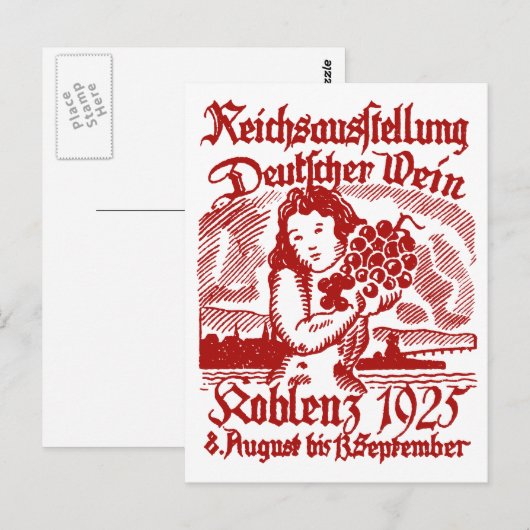 Duits Wijnfestival 1925 Briefkaart (Voorkant / Achterkant)