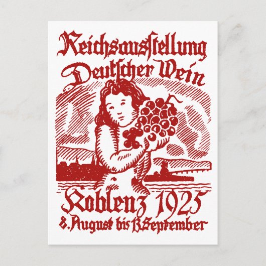 Duits Wijnfestival 1925 Briefkaart (Voorkant)