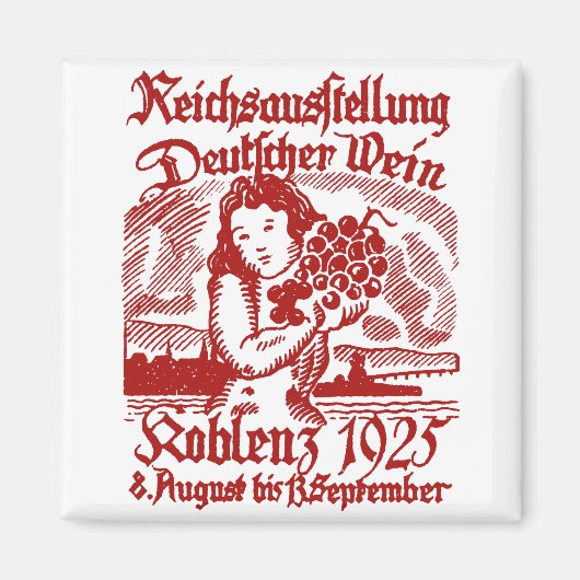 Duits Wijnfestival 1925 Magneet (Voorkant)