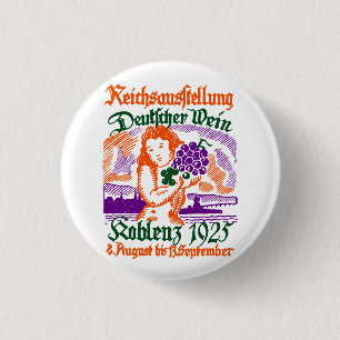 Duits Wijnfestival 1925 Ronde Button 3,2 Cm