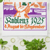 Duits Wijnfestival 1925 Theedoek (Gevouwen)