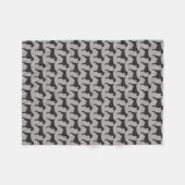 Duits Wirehaered Pointer Dog Silhouettes Patroon Fleece Deken (Voorkant (Horizontaal))