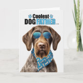 Duits Wirehair Pointer Coolest Dad Vaderdag Feestdagen Kaart (Voorkant)