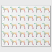 Duits Wirehaire Pointer Geo Silhouette Pastel Cadeaupapier (Vlak)