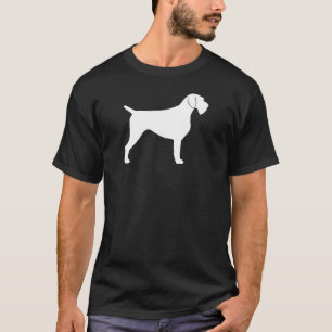 Duits Wirehaire Pointer Silhouette T-shirt