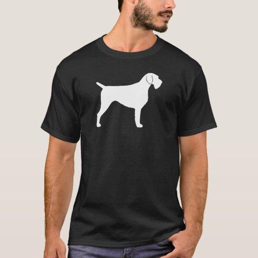 Duits Wirehaire Pointer Silhouette T-shirt (Voorkant)