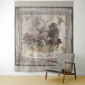 Duits wirehaire Pointer Tapestry Wandkleed (In situ)