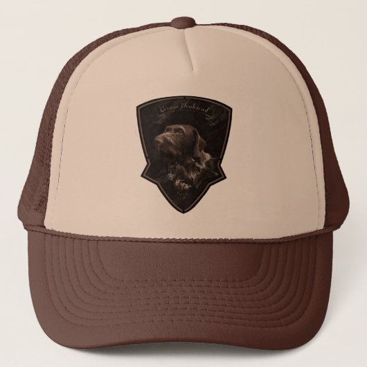 Duits Wirehaire Pointer Trucker Hat Pet (Voorkant)