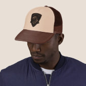 Duits Wirehaire Pointer Trucker Hat Trucker Pet (In situ)