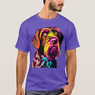 Duits Wirehaired Pointer Art Hondenliefhebber Gift T-shirt