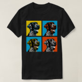 Duits Wirehaired Pointer Art Hondenliefhebber Gift T-shirt (Design voorkant)