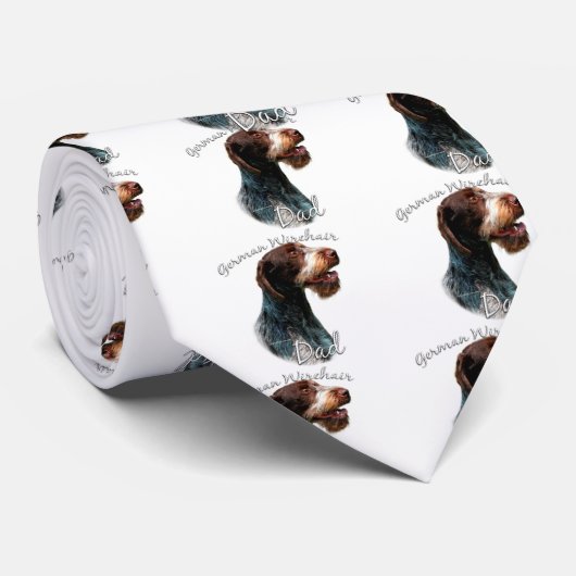 Duits Wirehaired Pointer Dad 2 Stropdas (Opgerold)