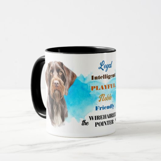 Duits Wirehaired Pointer Dog Loyal Friend Mok (Voorkant links)