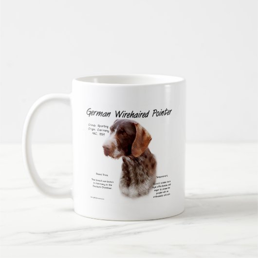 Duits Wirehaired Pointer Geschiedenis Ontwerp Koffiemok (Links)