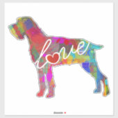 Duits Wirehaired Pointer Love Decal / Sticker (Vel)