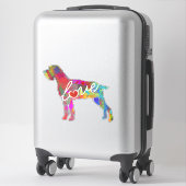 Duits Wirehaired Pointer Love Decal / Sticker (Koffer)