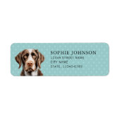 Duits Wirehaired Pointer Return Adres Label (Voorkant)