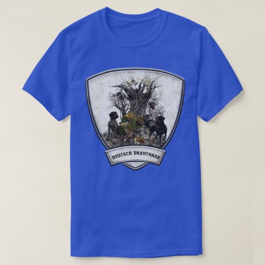 Duits Wirehaired Pointers jachtseizoen T-shirt (Design voorkant)