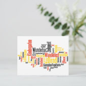 Duits Word Cloud - Deutsche Wortwolke Briefkaart (Staand voorkant)