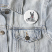 Duits zwart ronde button 5,7 cm (In situ)