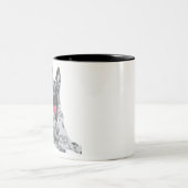 Duits zwart tweekleurige koffiemok (Center)