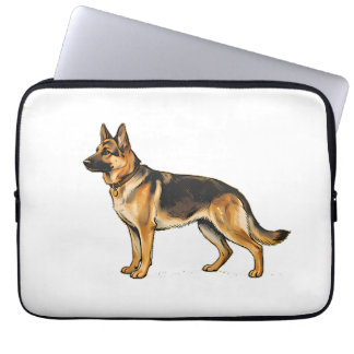 Duitsche Herder Dubbelzijdige Worp Kussen Laptop Sleeve